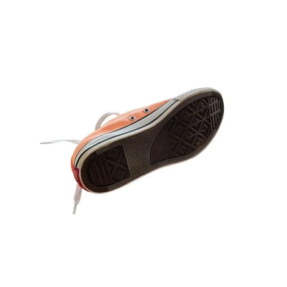 Converse Kids Girls Orange Lace Up Low Top Chuck Taylor All Star Sneakers Size 3